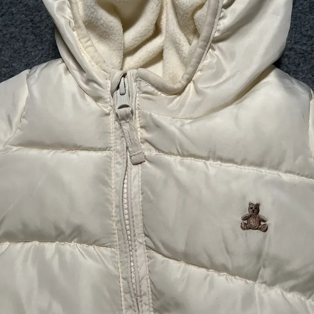 GAP Cream Puffer Hooded One-Piece Snowsuit